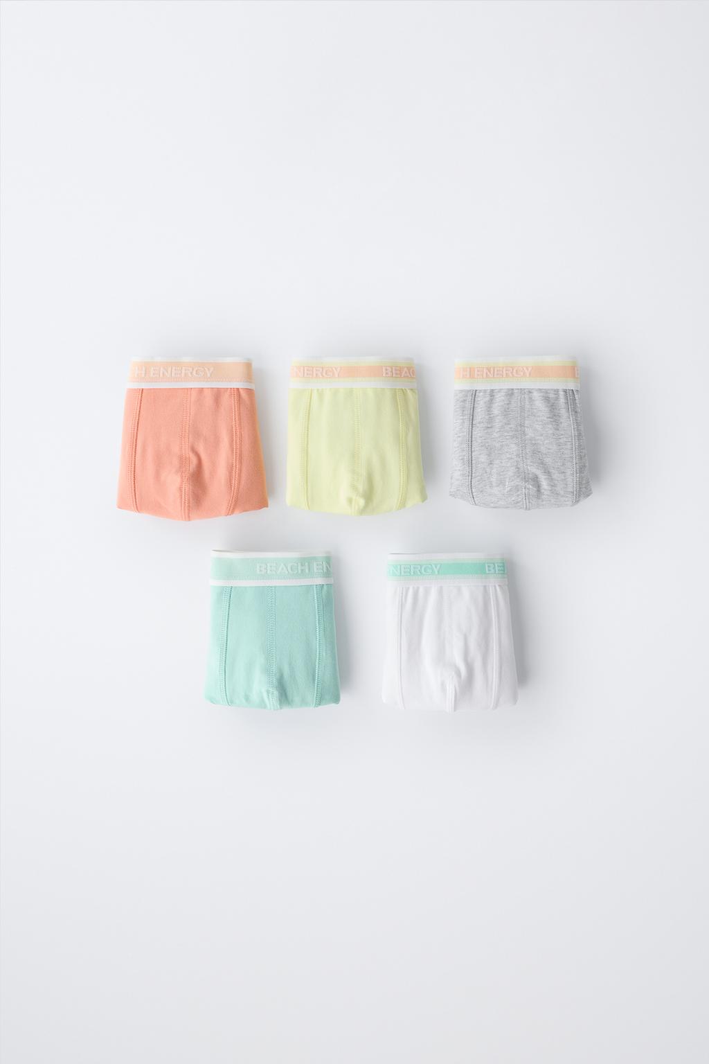 2-6 ЛЕТ/ НАБОР ИЗ ПЯТИ ТРУСОВ-БОКСЕРОВ С НАДПИСЬЮ