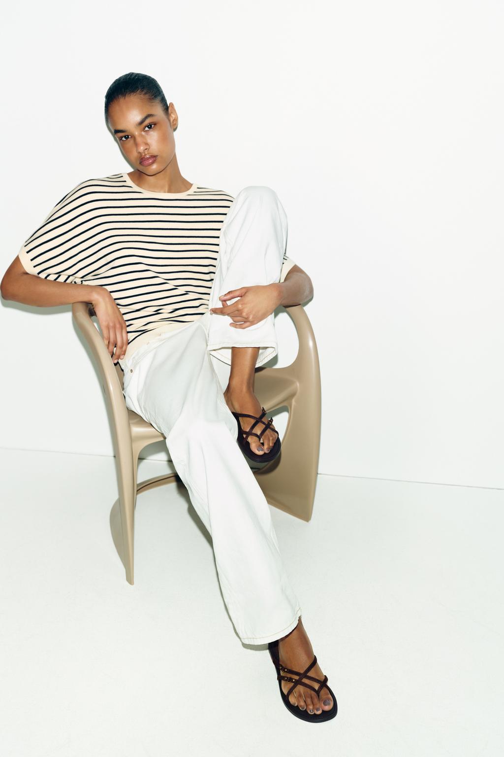 САНДАЛИИ НА ПЛОСКОЙ ПОДОШВЕ С РЕМЕШКАМИ