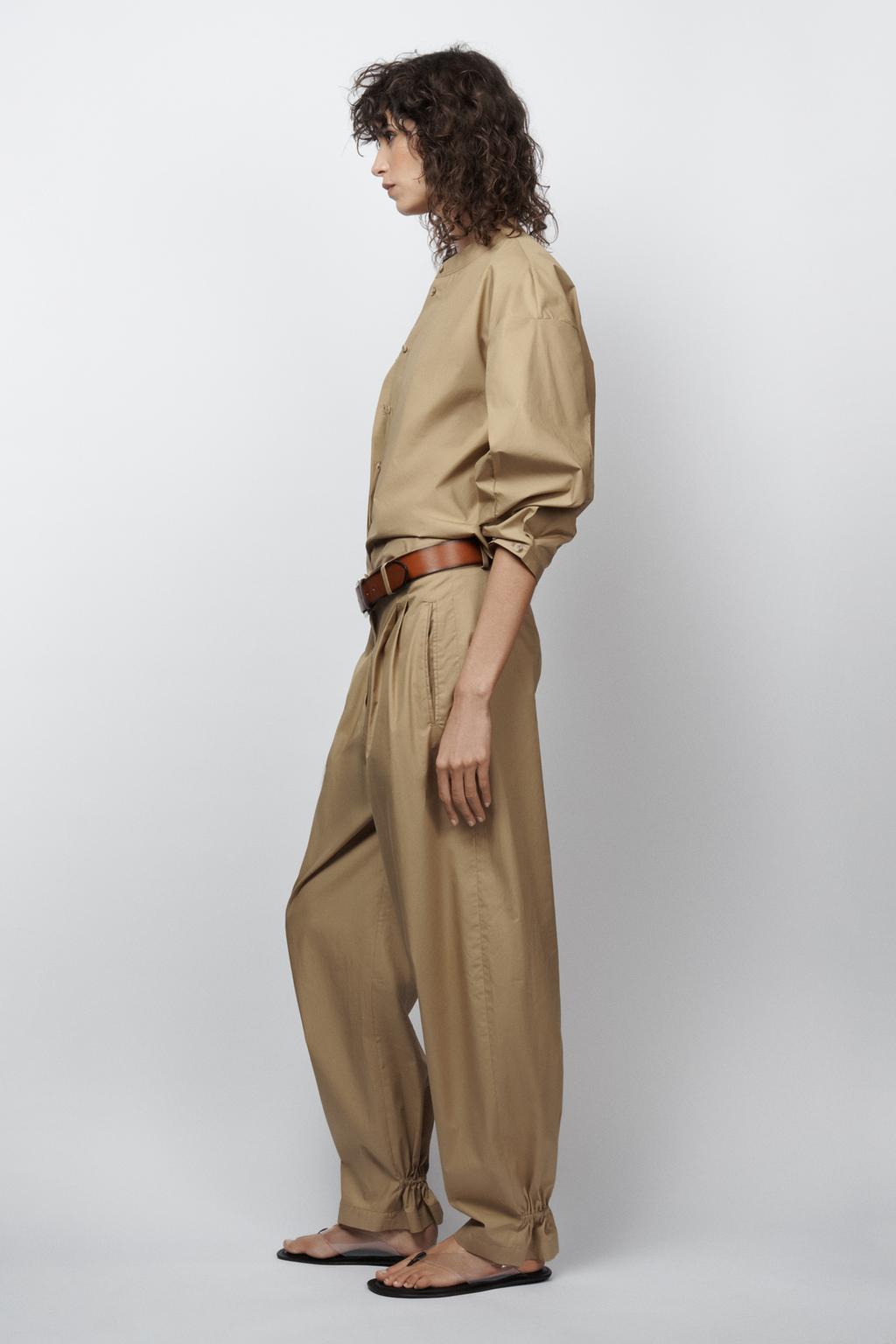 РУБАШКА ИЗ ПОПЛИНА — коллекция Zara «ZW» лимитированная серия