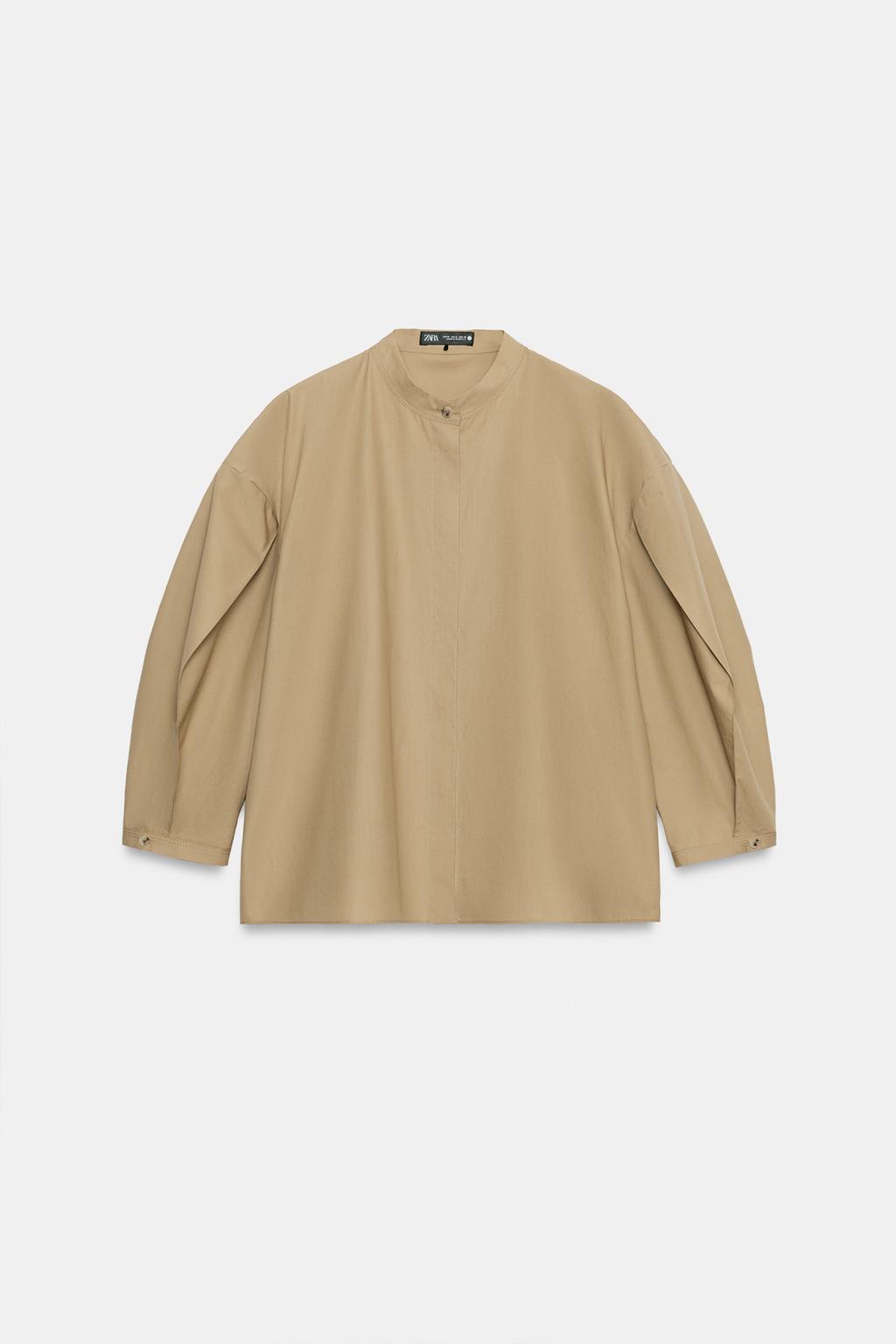 РУБАШКА ИЗ ПОПЛИНА — коллекция Zara «ZW» лимитированная серия