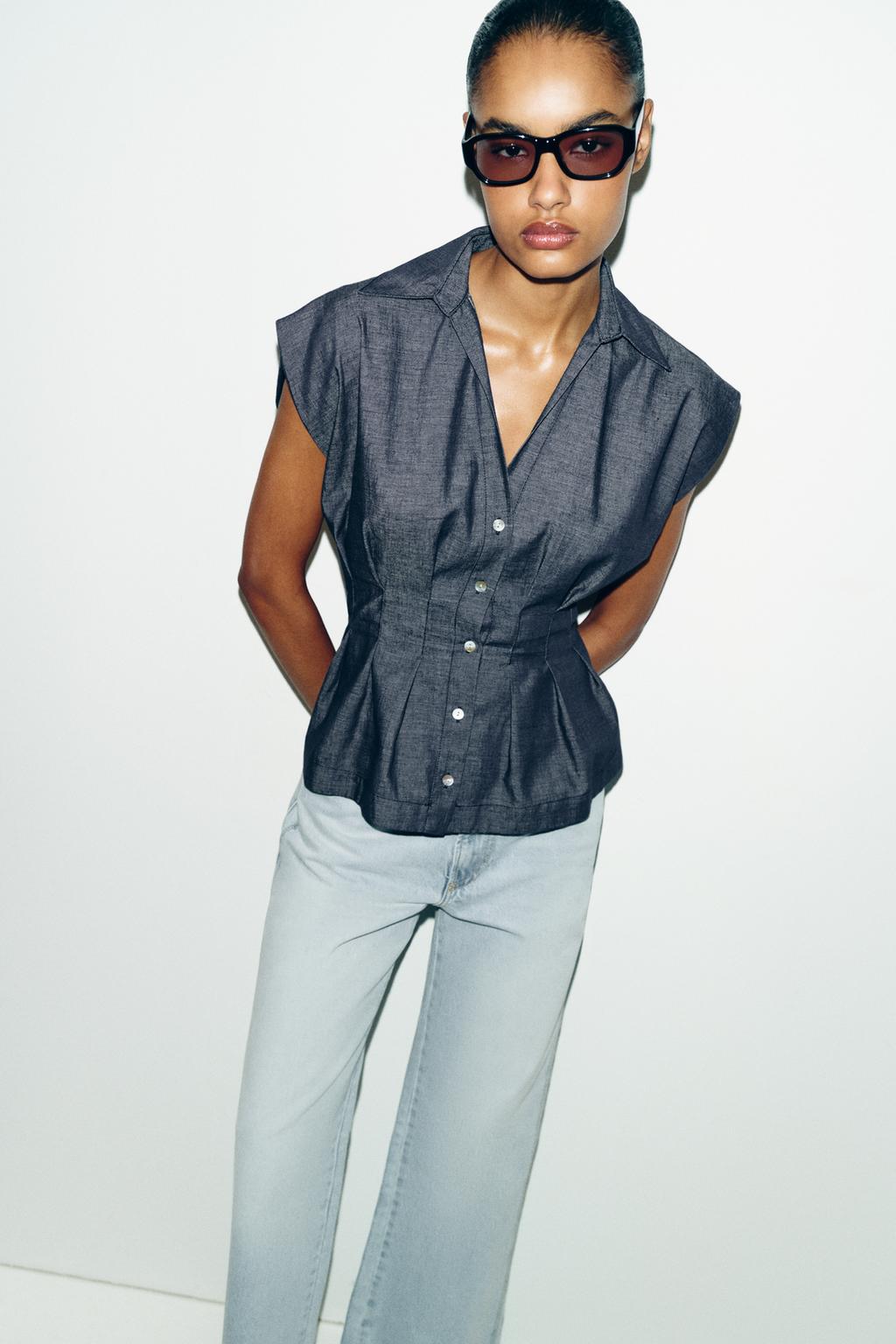 ПРИТАЛЕННАЯ РУБАШКА ИЗ СМЕСОВОГО ЛЬНА