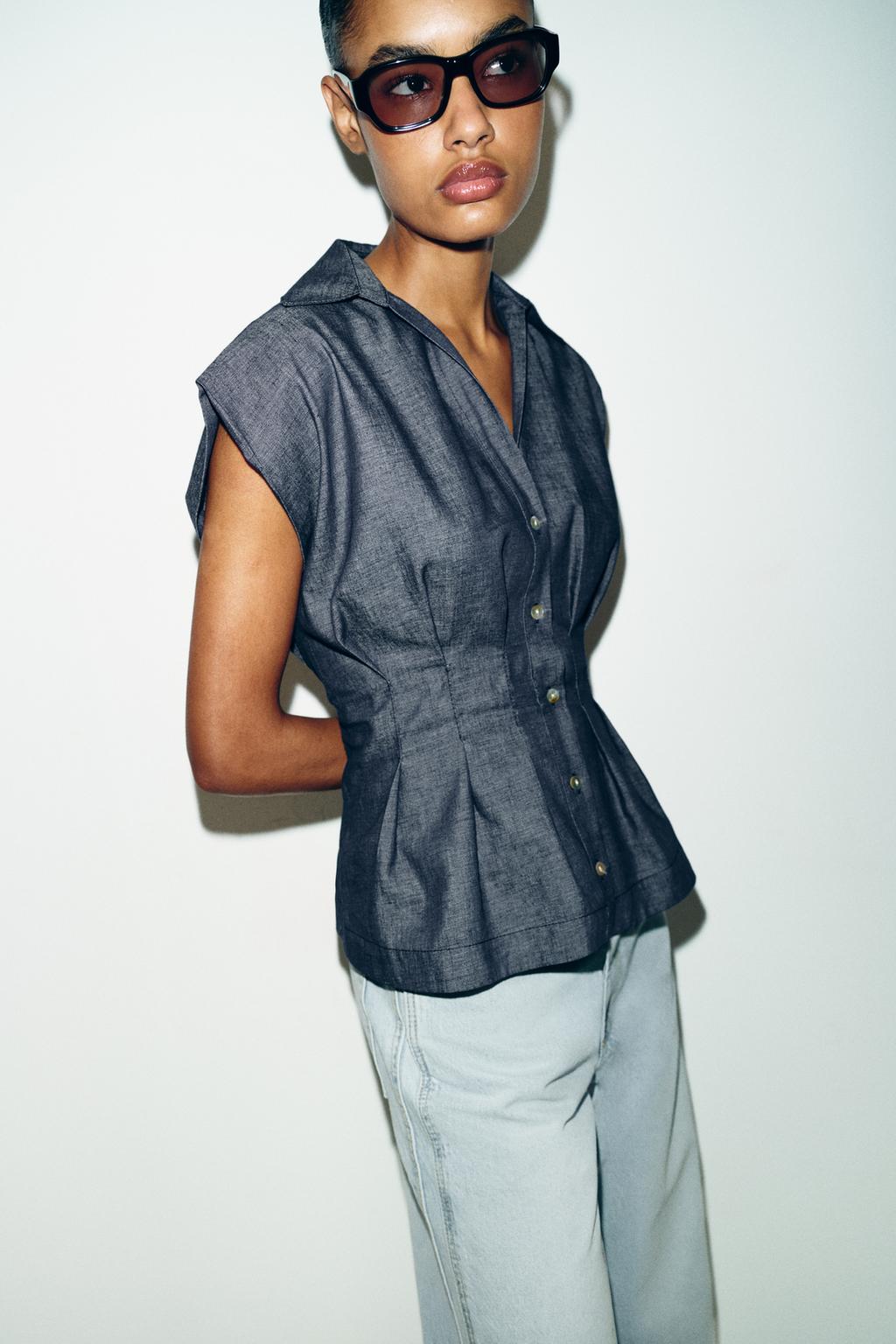 ПРИТАЛЕННАЯ РУБАШКА ИЗ СМЕСОВОГО ЛЬНА