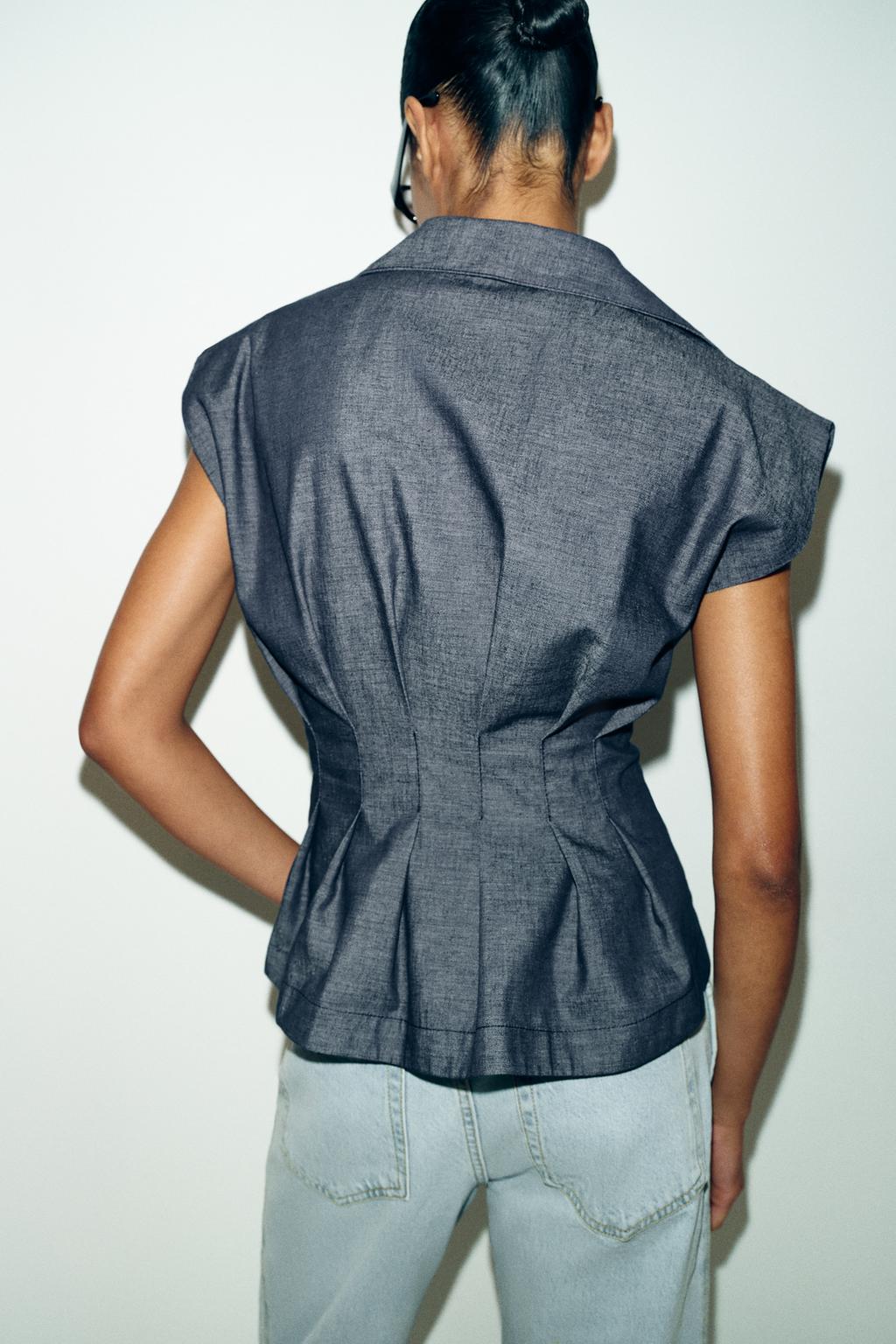 ПРИТАЛЕННАЯ РУБАШКА ИЗ СМЕСОВОГО ЛЬНА