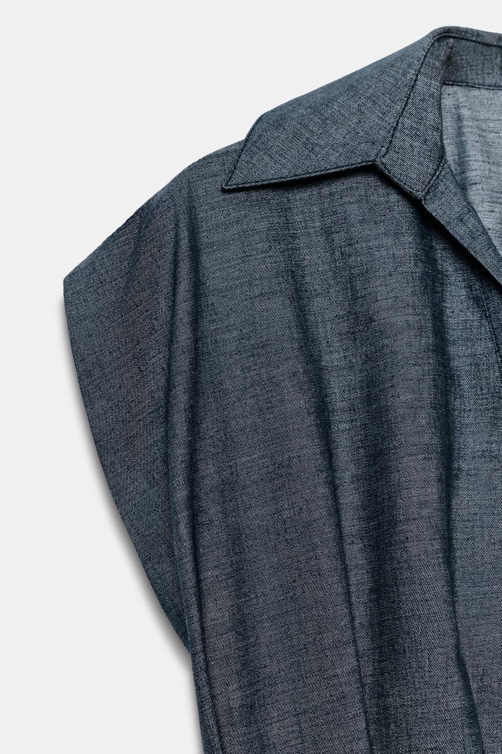 ПРИТАЛЕННАЯ РУБАШКА ИЗ СМЕСОВОГО ЛЬНА