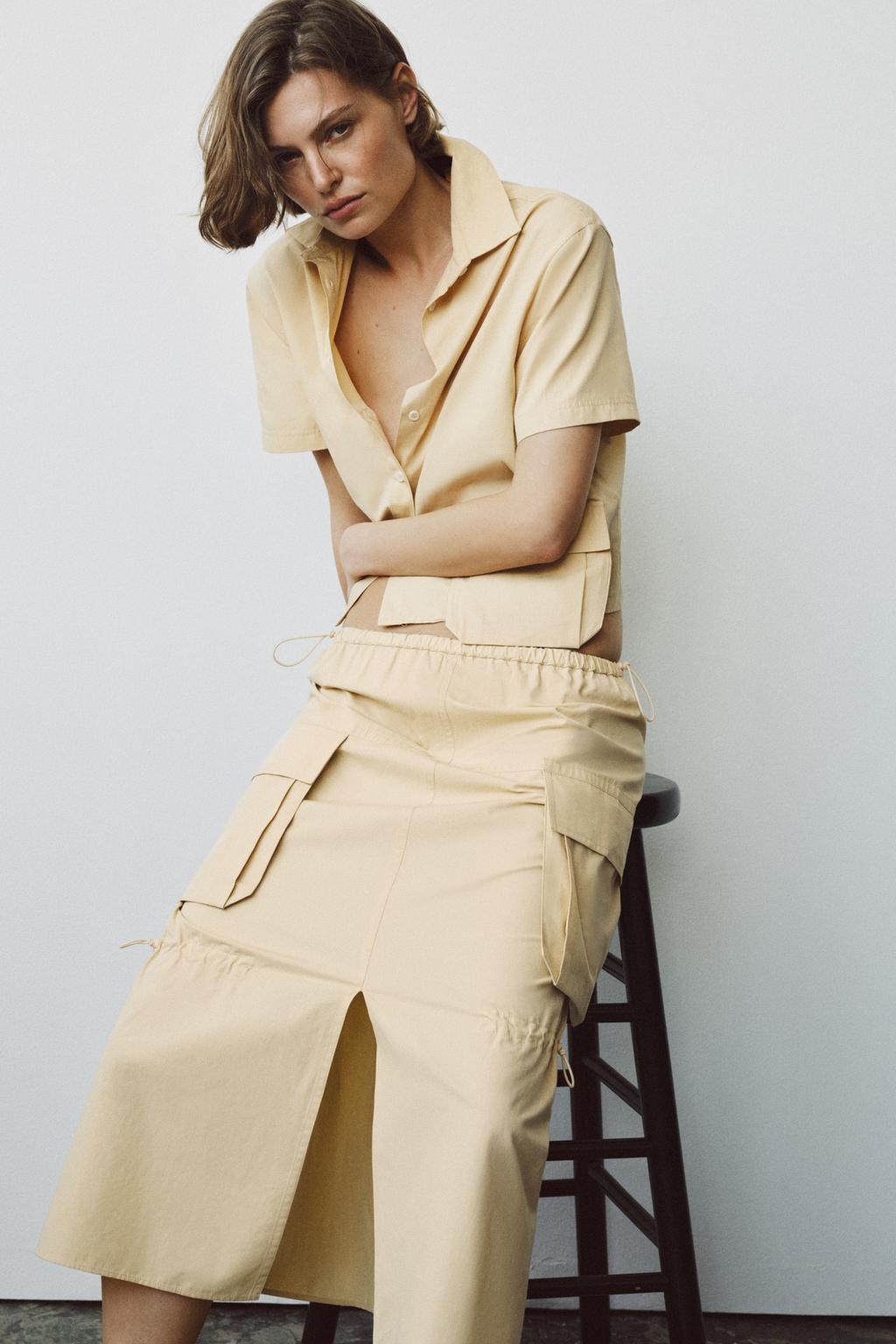 РУБАШКА С КАРМАНАМИ — коллекция Zara «ZW»