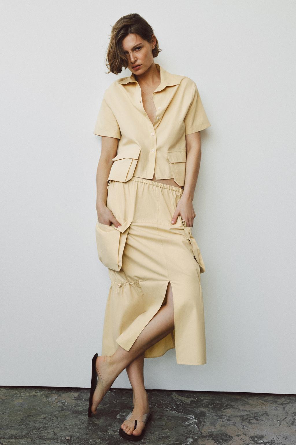 РУБАШКА С КАРМАНАМИ — коллекция Zara «ZW»