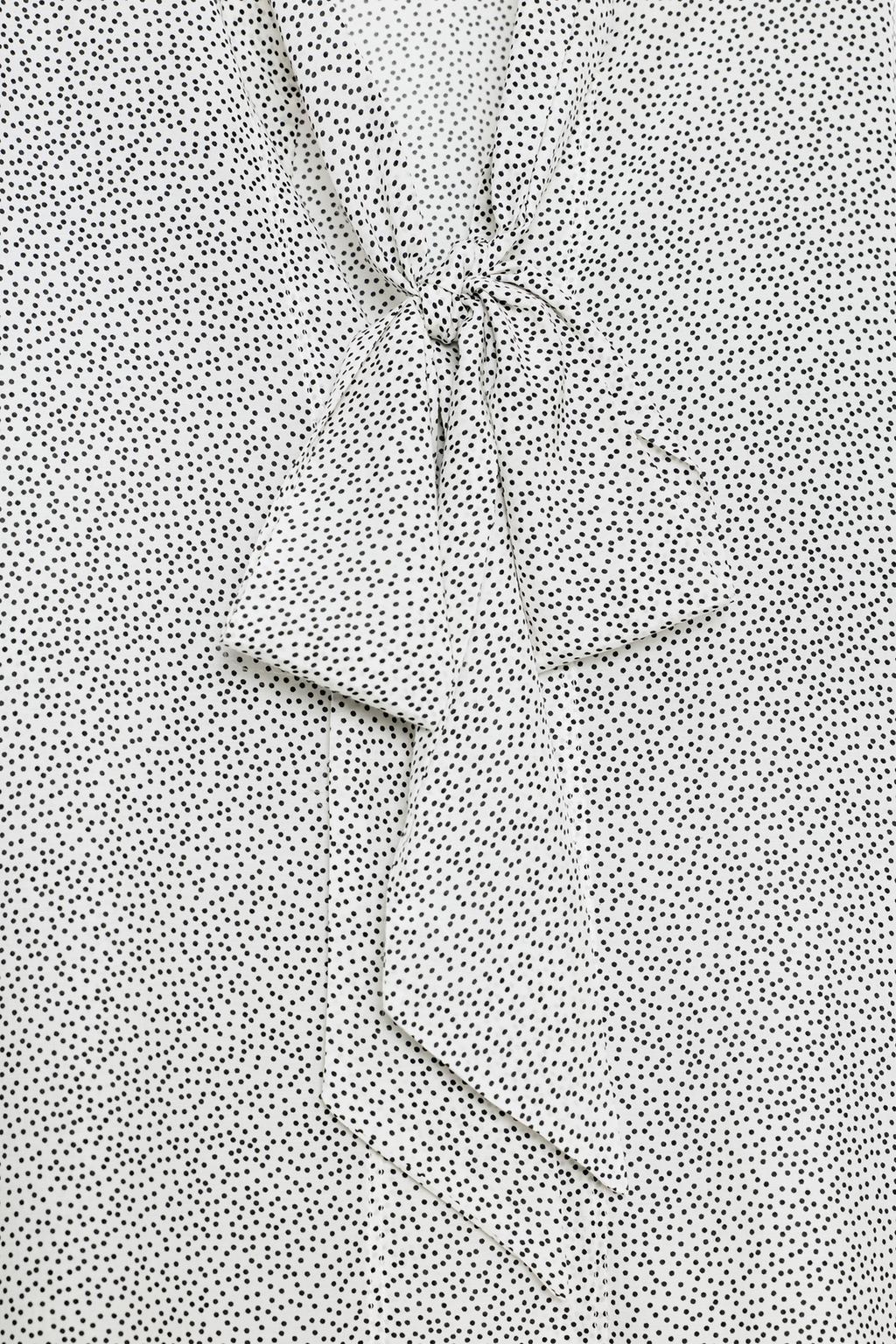 РУБАШКА В ГОРОШЕК С ЗАВЯЗКАМИ — коллекция Zara «ZW»