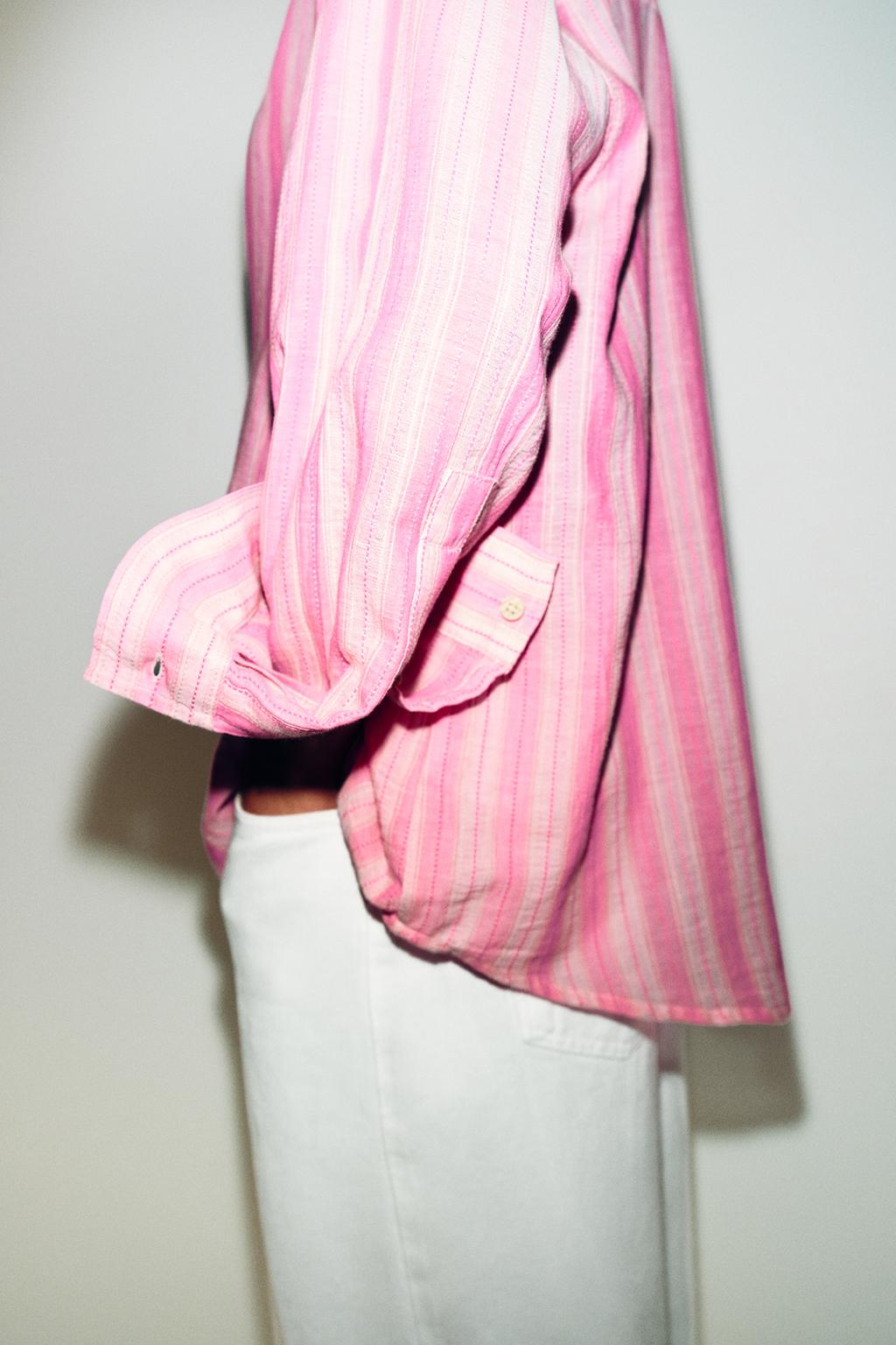 ОБЪЕМНАЯ РУБАШКА В ПОЛОСКУ