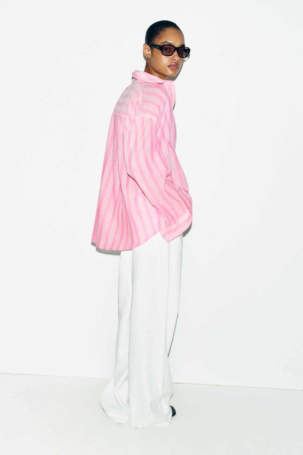 ОБЪЕМНАЯ РУБАШКА В ПОЛОСКУ