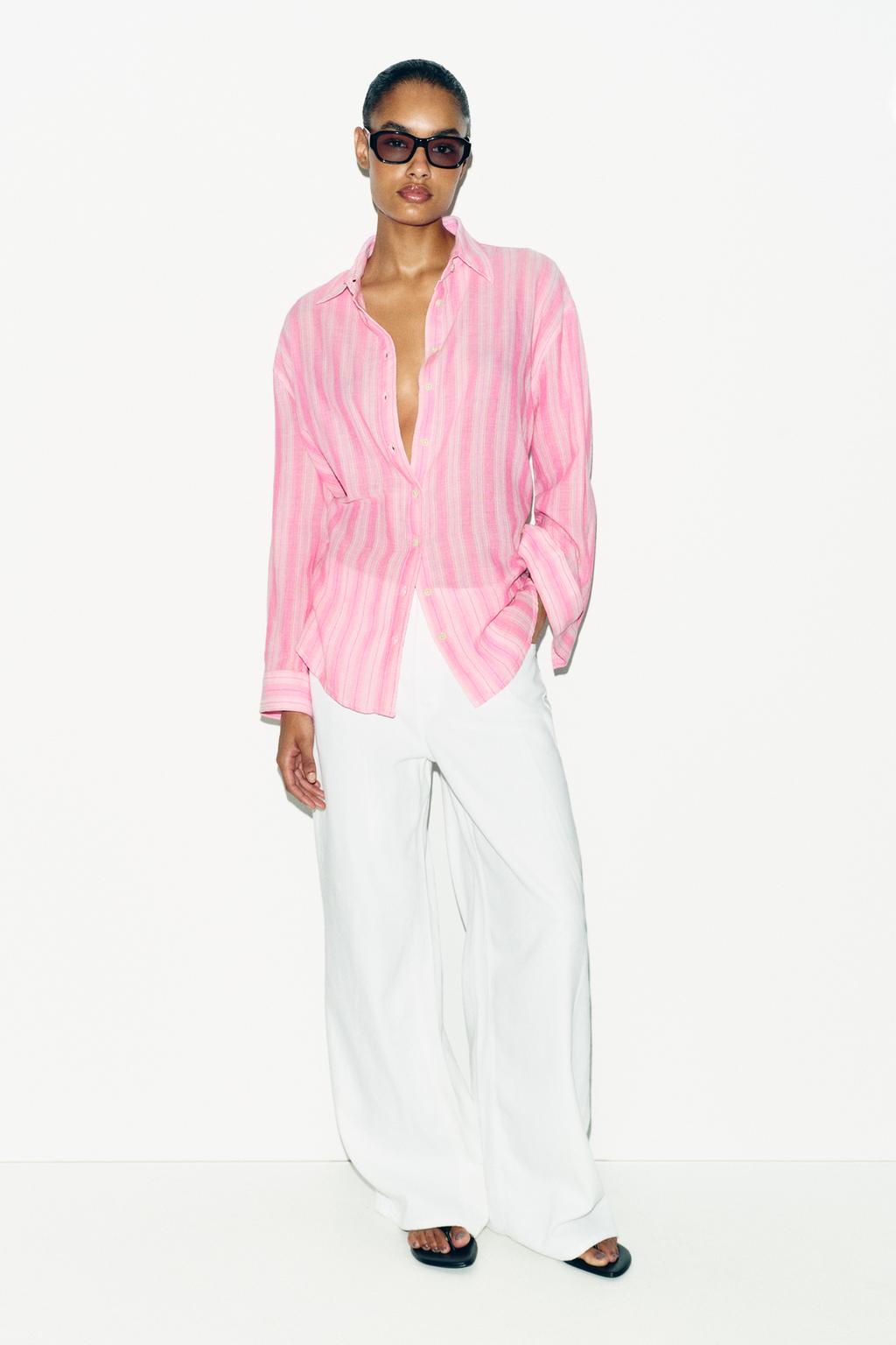 ОБЪЕМНАЯ РУБАШКА В ПОЛОСКУ