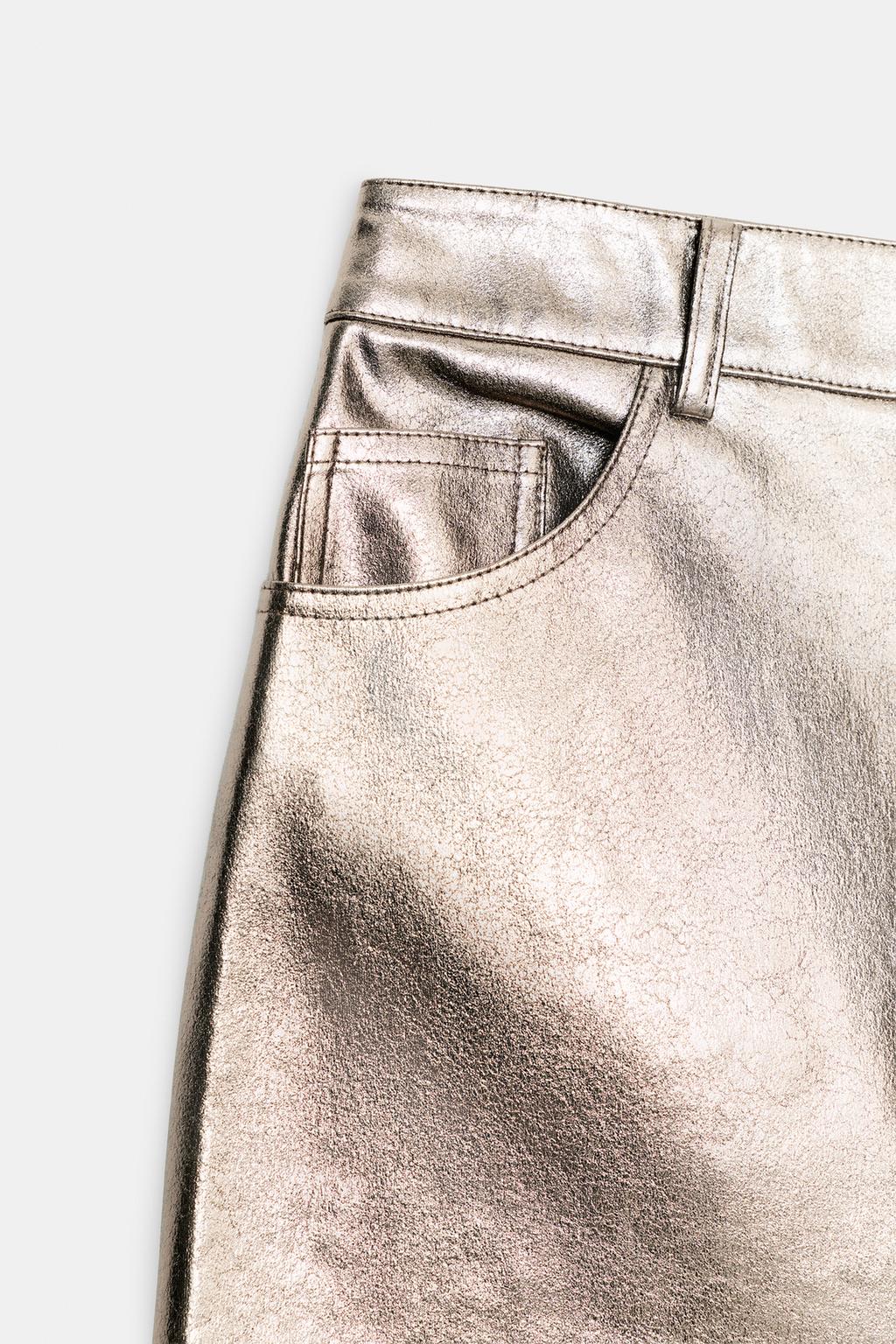 МИНИ-ЮБКА ИЗ ИСКУССТВЕННОЙ КОЖИ