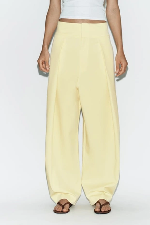 Брюки Balloon с защипами- Заказать в России