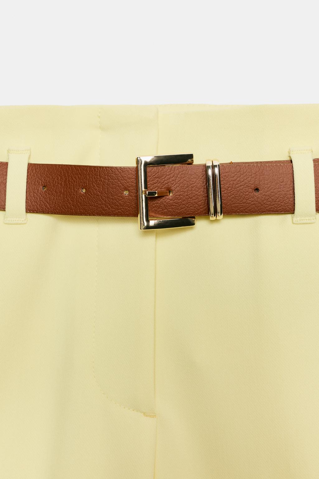 БРЮКИ С ОТВОРОТАМИ И РЕМНЕМ