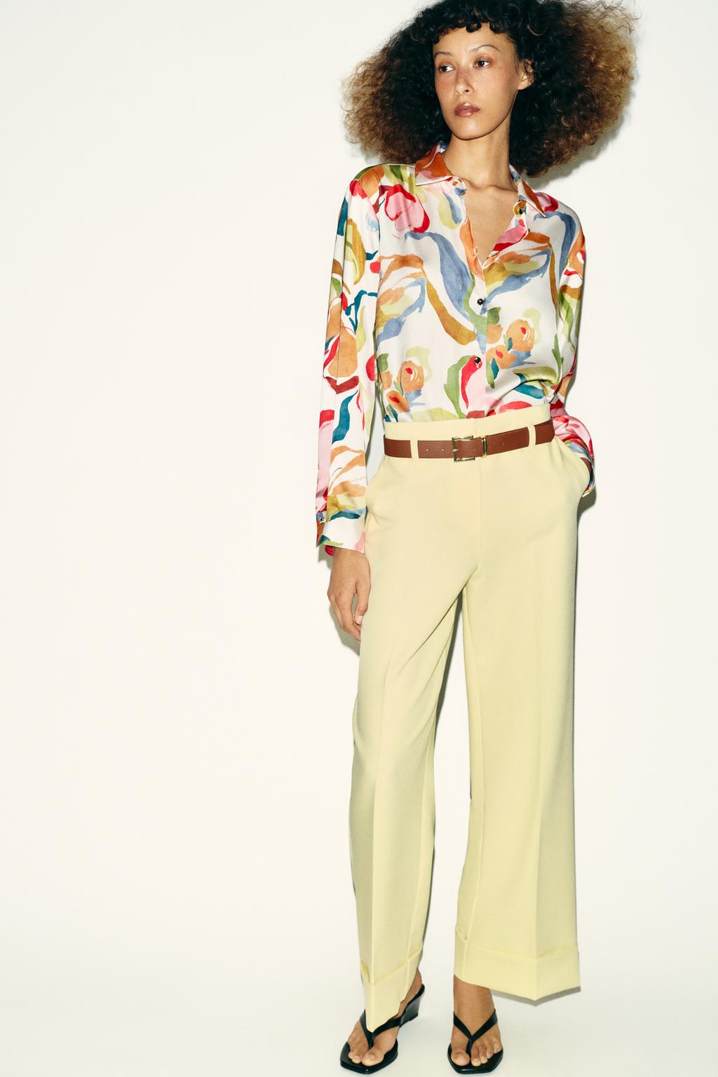 БРЮКИ С ОТВОРОТАМИ И РЕМНЕМ