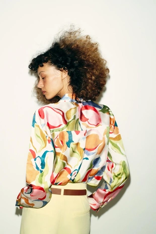 Брюки с отворотами и ремнем- Заказать в России