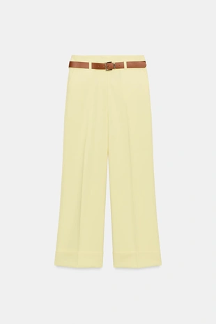 Брюки с отворотами и ремнем- Заказать в России