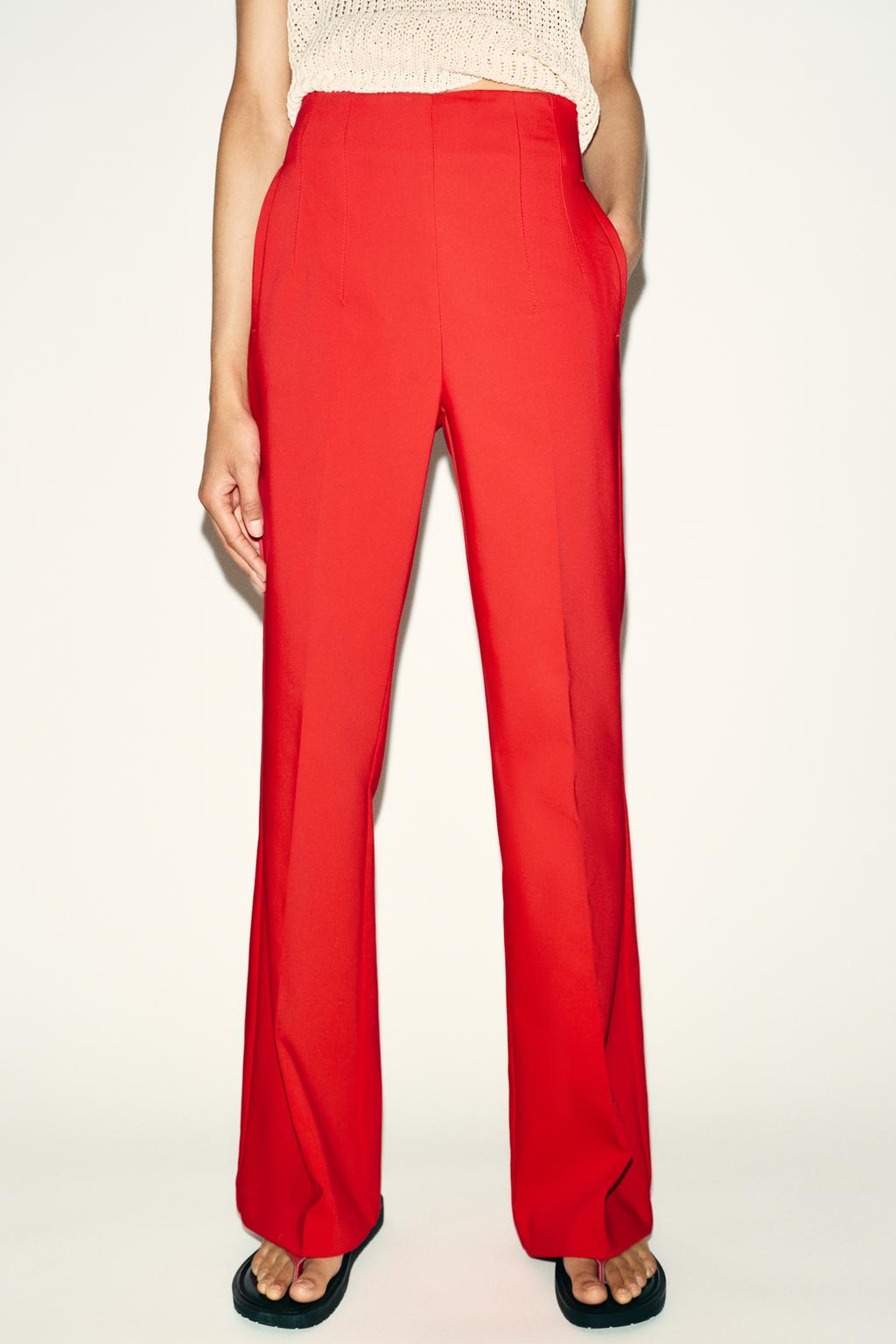 БРЮКИ С ВЫСОКОЙ ПОСАДКОЙ И МОЛНИЕЙ СЗАДИ