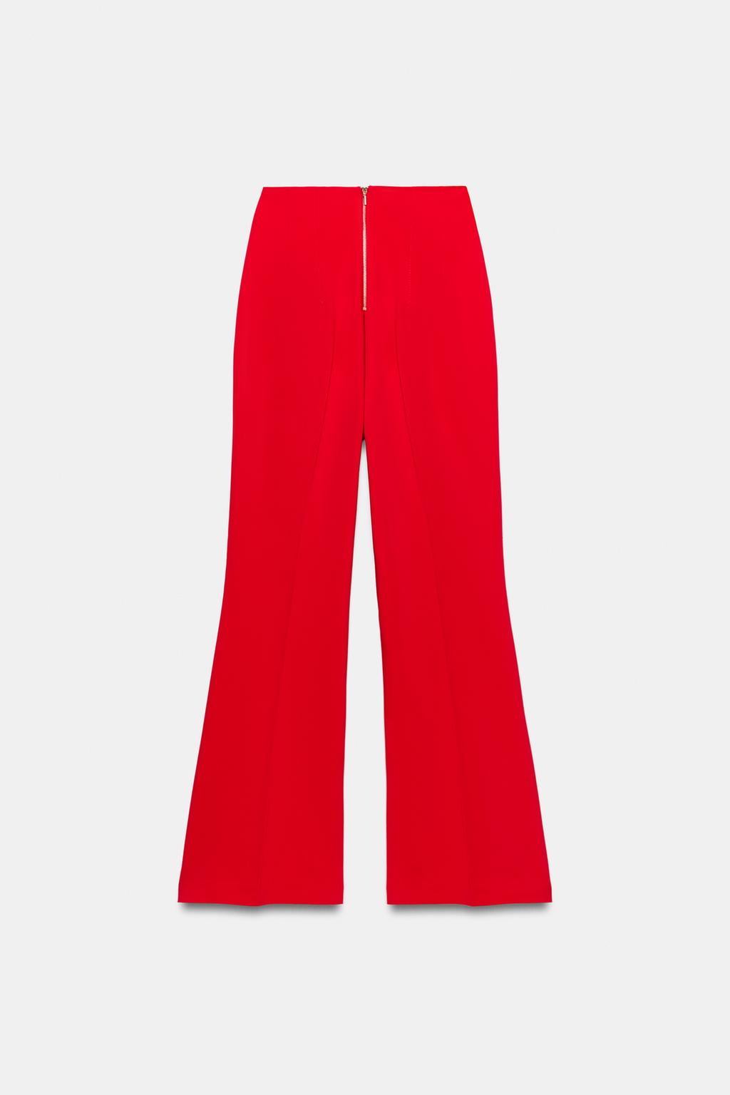 БРЮКИ С ВЫСОКОЙ ПОСАДКОЙ И МОЛНИЕЙ СЗАДИ