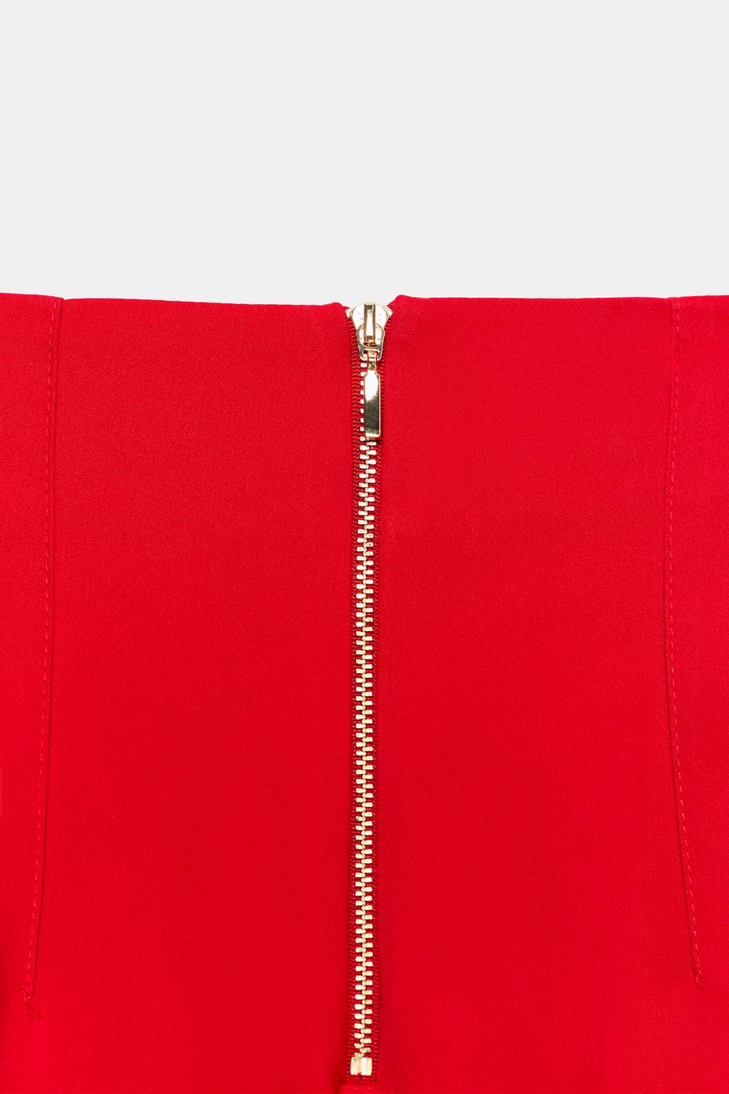 БРЮКИ С ВЫСОКОЙ ПОСАДКОЙ И МОЛНИЕЙ СЗАДИ