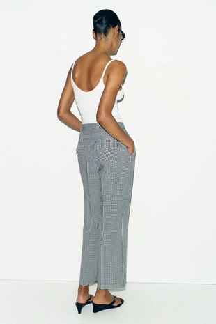 Брюки в клетку виши- Заказать в России