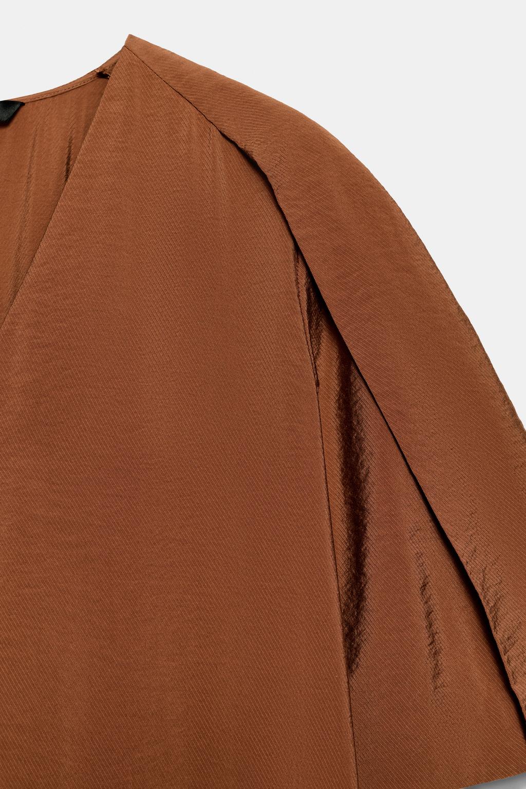 ПЛАТЬЕ МИДИ ИЗ РЕЛЬЕФНОЙ ТКАНИ — коллекция Zara «ZW» лимитированная серия