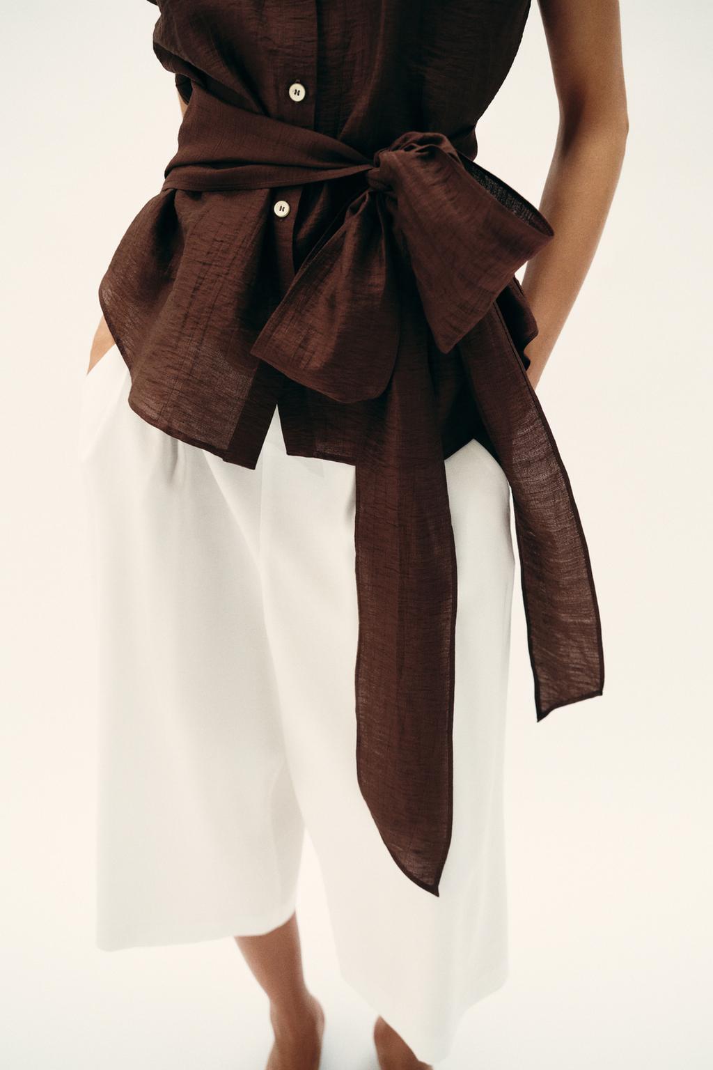 ТОП С ЛЬНОМ, ПОГОНАМИ И ПОЯСОМ