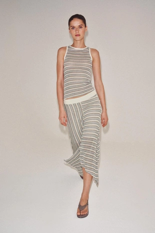 Топ в полоску без рукавов- Заказать в России