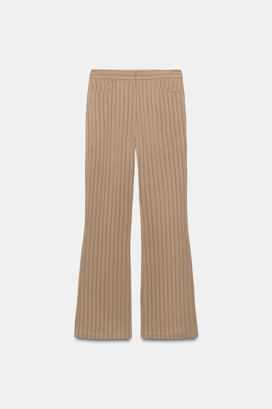 БРЮКИ клёш В ПОЛОСКУ — коллекция Zara «ZW»