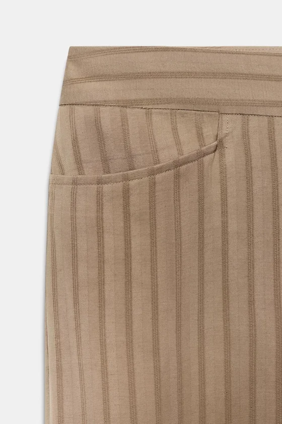 БРЮКИ клёш В ПОЛОСКУ — коллекция Zara «ZW»