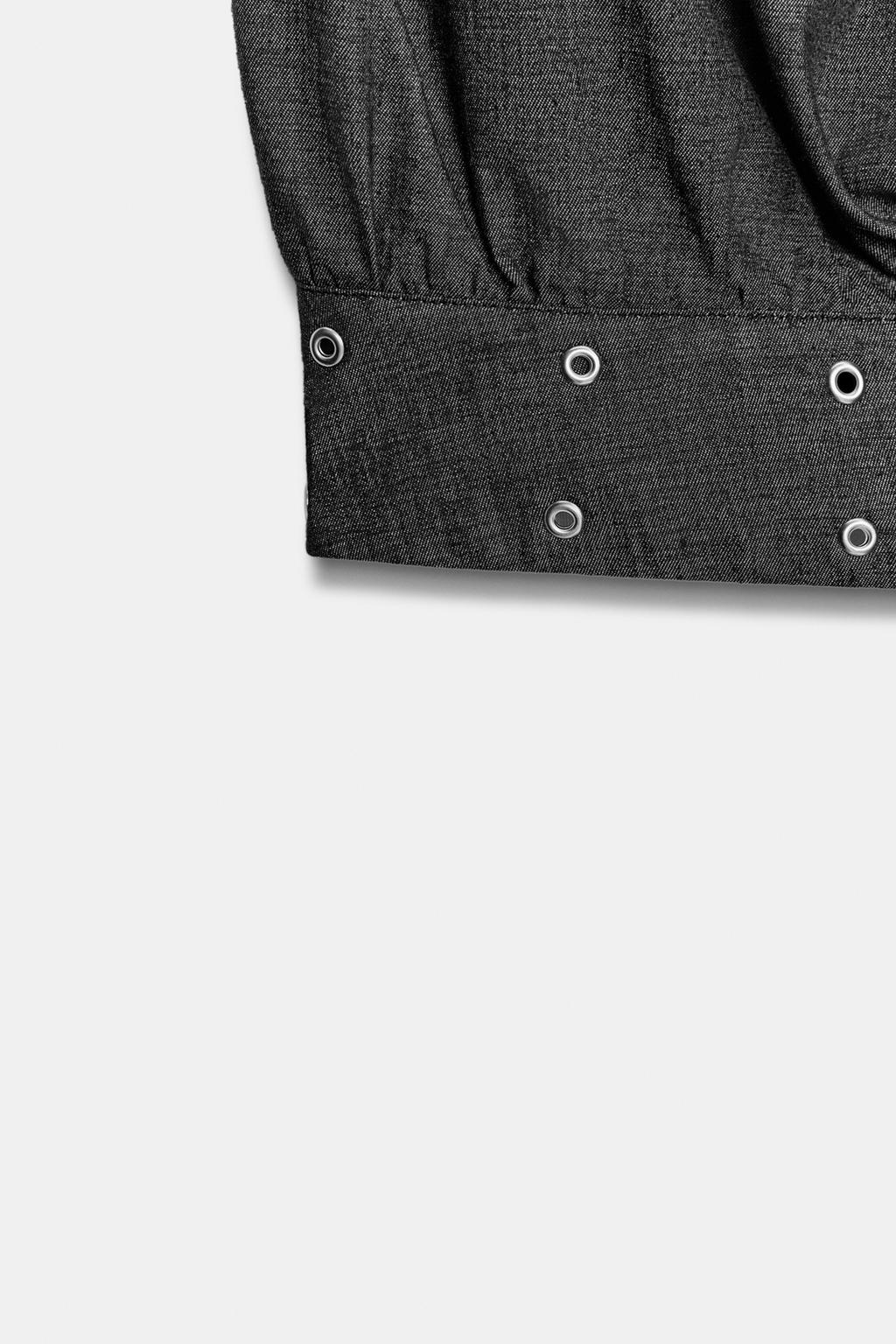 ТОП ИЗ ЛЬНА С ПРЯЖКОЙ И ЗАКЛЕПКАМИ