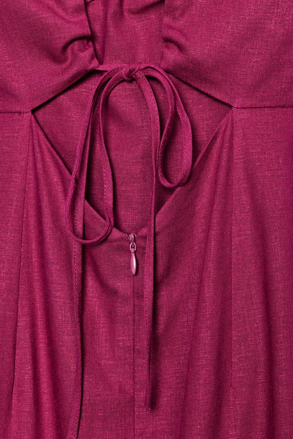 ПЛАТЬЕ МИДИ НА БРЕТЕЛЯХ ИЗ ЛЬНА