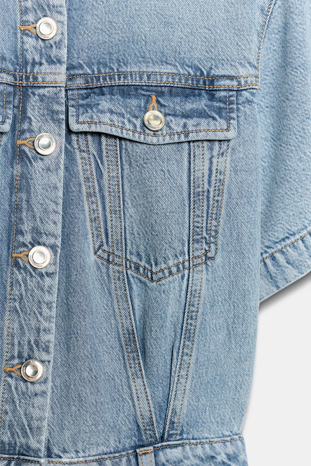 УКОРОЧЕННЫЙ КОМБИНЕЗОН Z1975 ИЗ МЯГКОГО ДЕНИМА