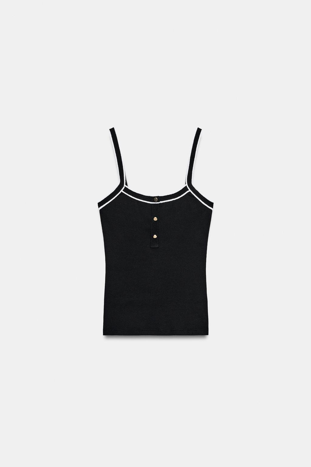 ТОП НА БРЕТЕЛЯХ С КОНТРАСТНОЙ ОТДЕЛКОЙ