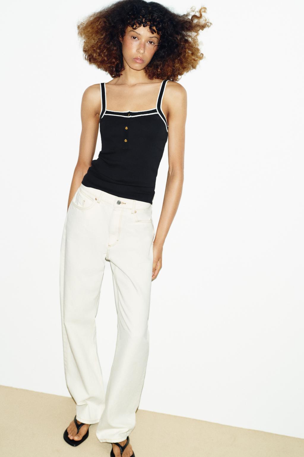 ТОП НА БРЕТЕЛЯХ С КОНТРАСТНОЙ ОТДЕЛКОЙ