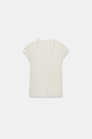 Футболка в стиле рустик с круглым вырезом- Заказать в России