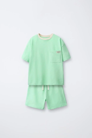 2-6 лет/однотонная пижама с карманом- Заказать в России