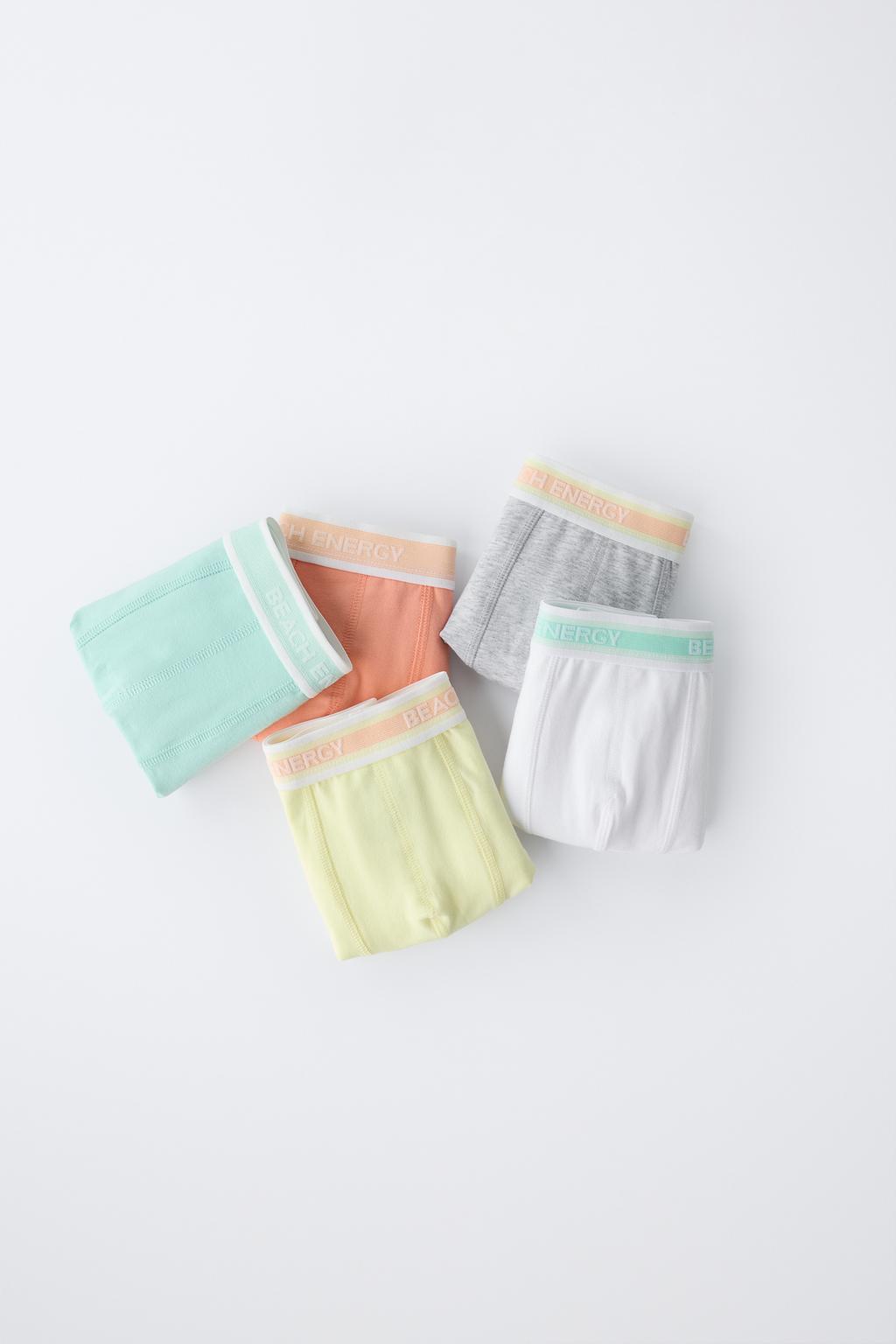 6-14 ЛЕТ/НАБОР ИЗ ПЯТИ БОКСЕРОВ С НАДПИСЬЮ