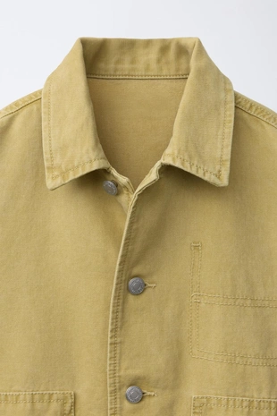 Куртка-рубашка из хлопка с карманами- Заказать в России