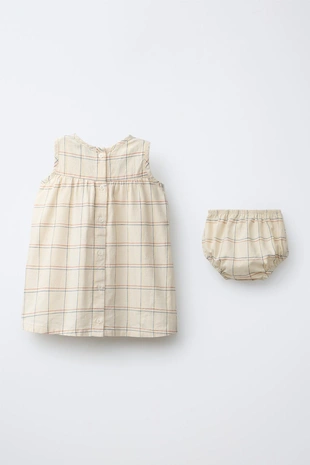 Платье и трусы в клетку с вышивкой- Заказать в России