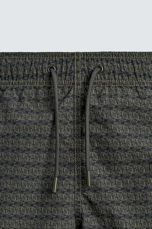 Длинные плавки с геометрическим принтом- Заказать в России