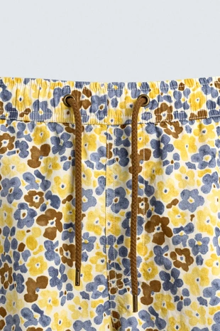 Длинные плавки с цветочным принтом- Заказать в России