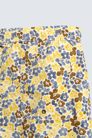 Длинные плавки с цветочным принтом- Заказать в России