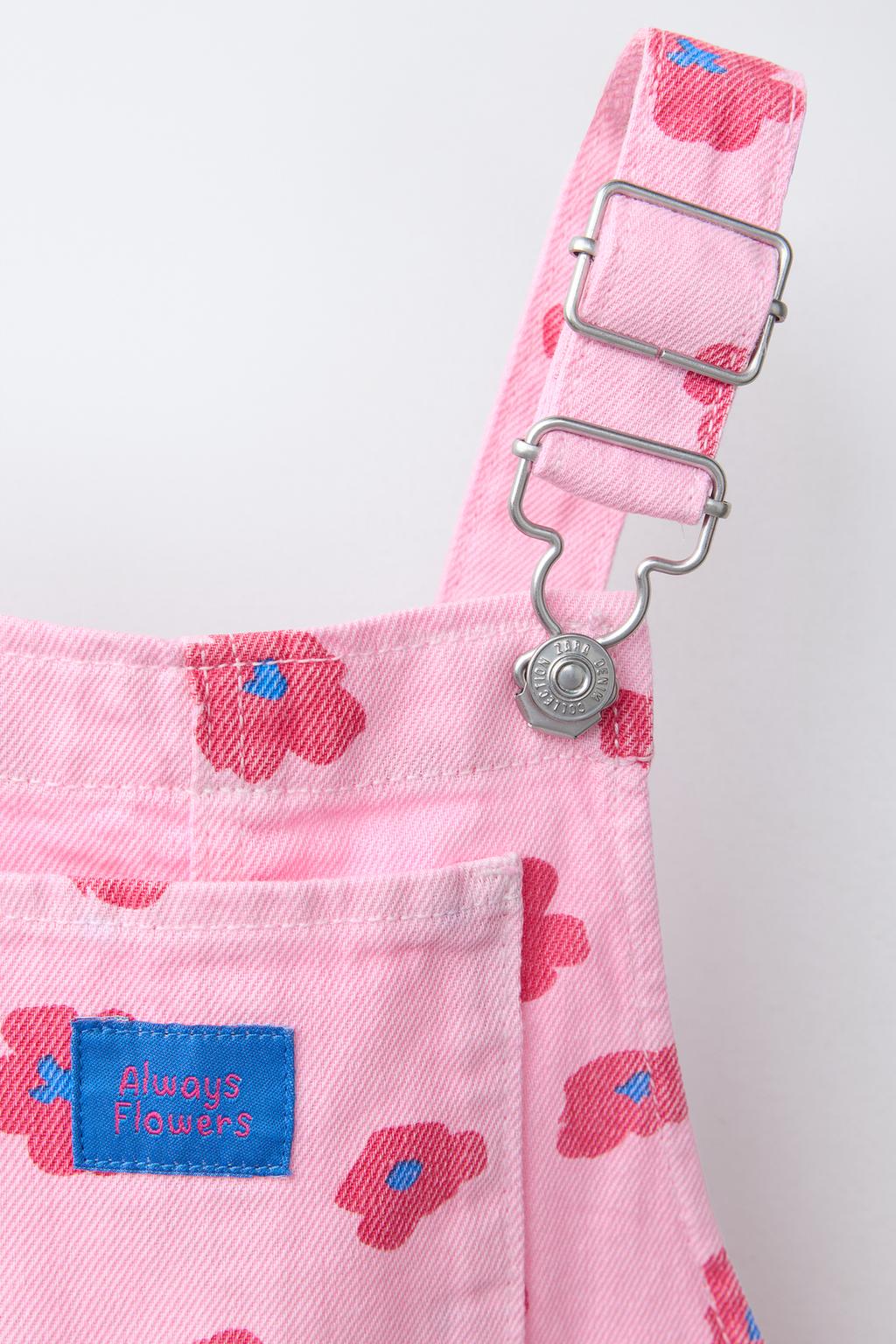 ДЛИННЫЙ КОМБИНЕЗОН ИЗ САРЖИ С ЦВЕТОЧНЫМ ПРИНТОМ