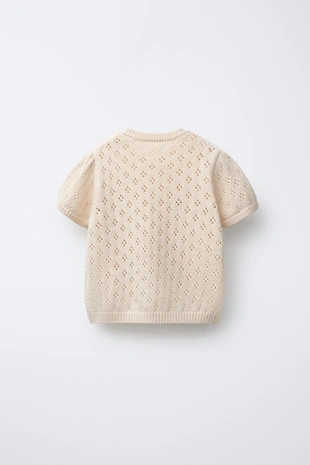 Топ из вязаного кружева с вышитыми цветами- Заказать в России