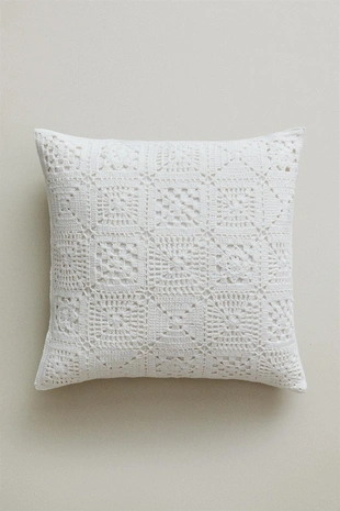 Комплект чехла для подушки из квадратов с крючком из хлопка- Заказать в России