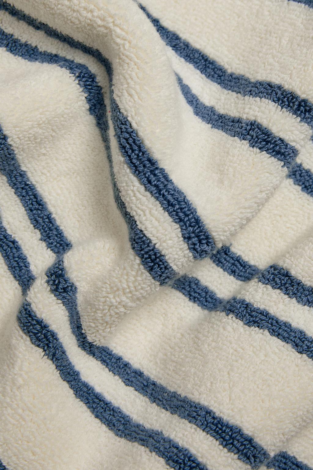 Хлопковый коврик для ванны с двойным полосатым дизайном