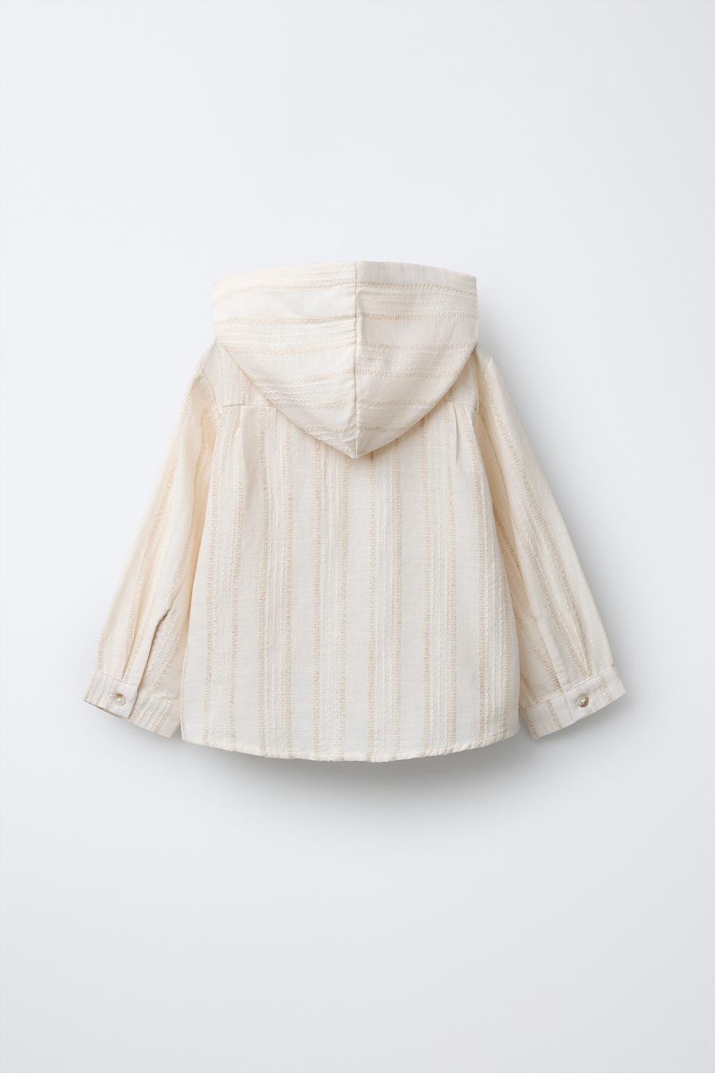 РУБАШКА В ПОЛОСКУ С КАПЮШОНОМ