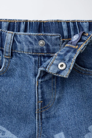 Джинсовые шорты с принтом- Заказать в России