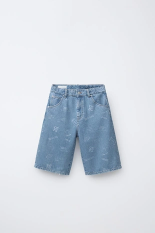 Джинсовые шорты Skate с логотипом- Заказать в России