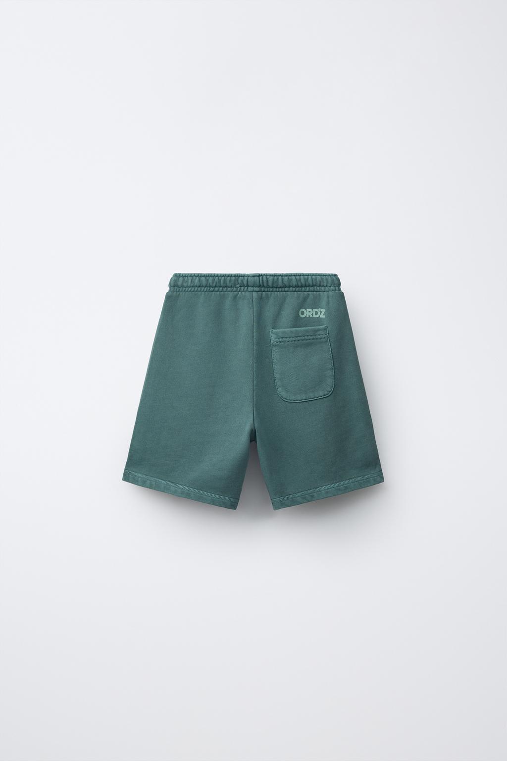 ШОРТЫ ИЗ МЯГКОЙ ТКАНИ С ЛОГОТИПОМ И ОКРАШИВАНИЕМ В ГОТОВОМ ВИДЕ